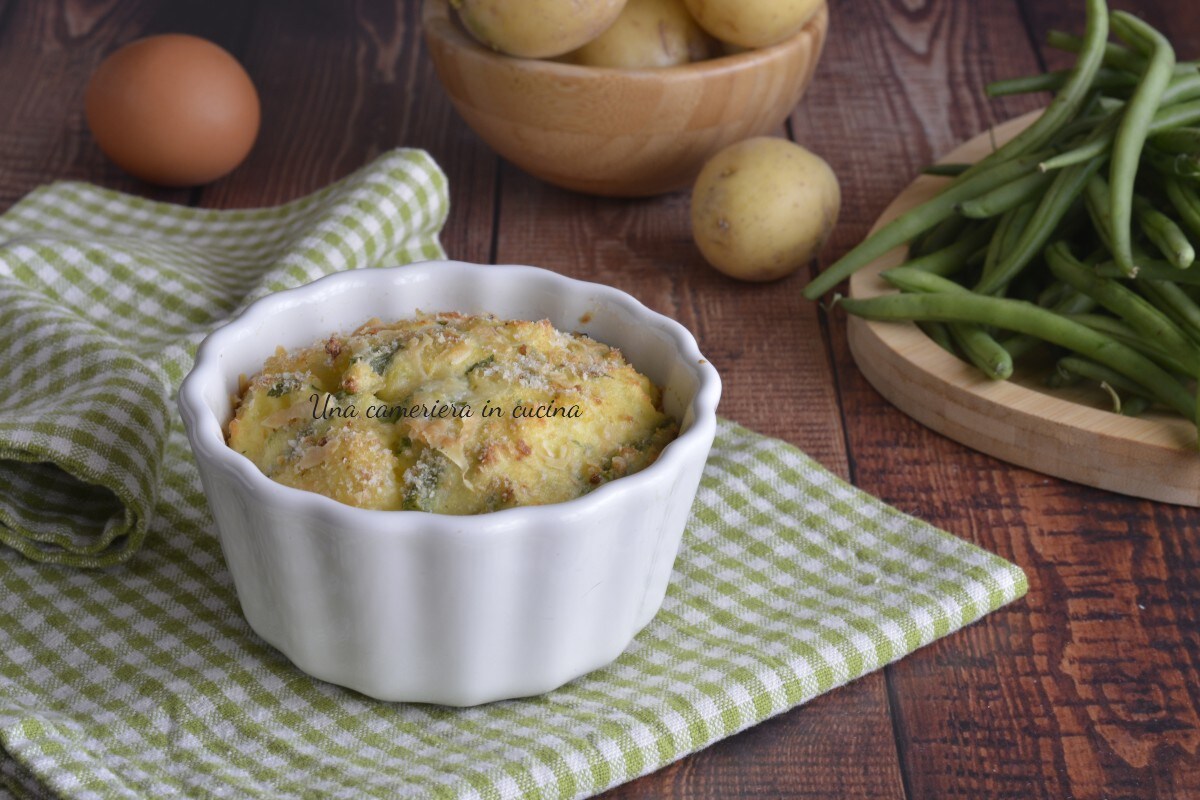 Grüne Bohnen und Kartoffeltorte – leichtes Rezept