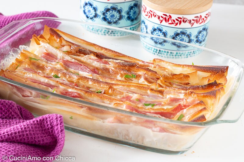 Herzhafte Torte mit Filoteig