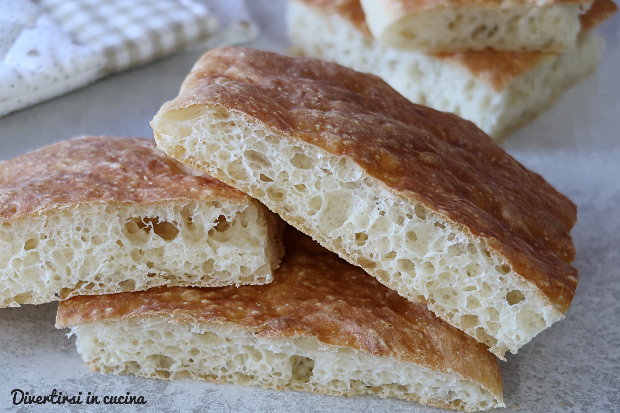 Hohe und weiche Focaccia