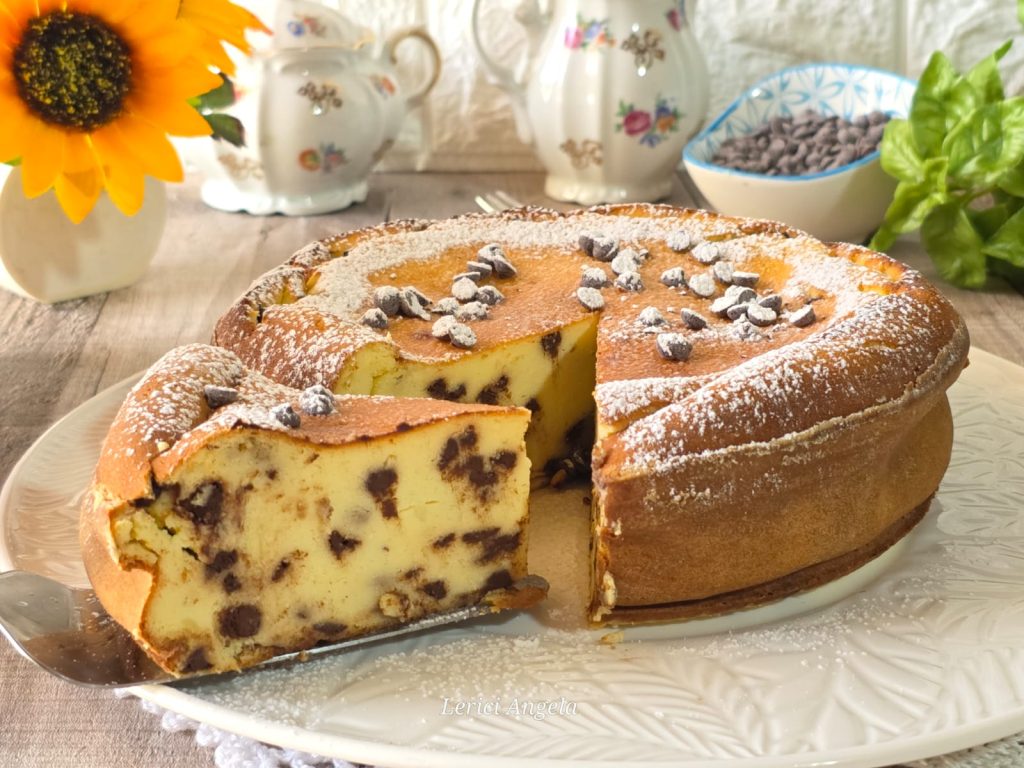 Ricotta-Kuchen mit Schokoladentropfen