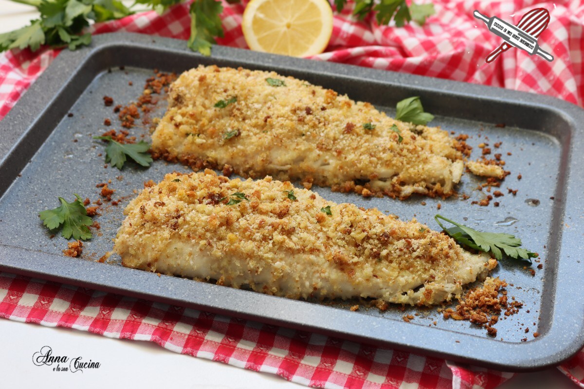 Backfisch mit Panade aus dem Ofen