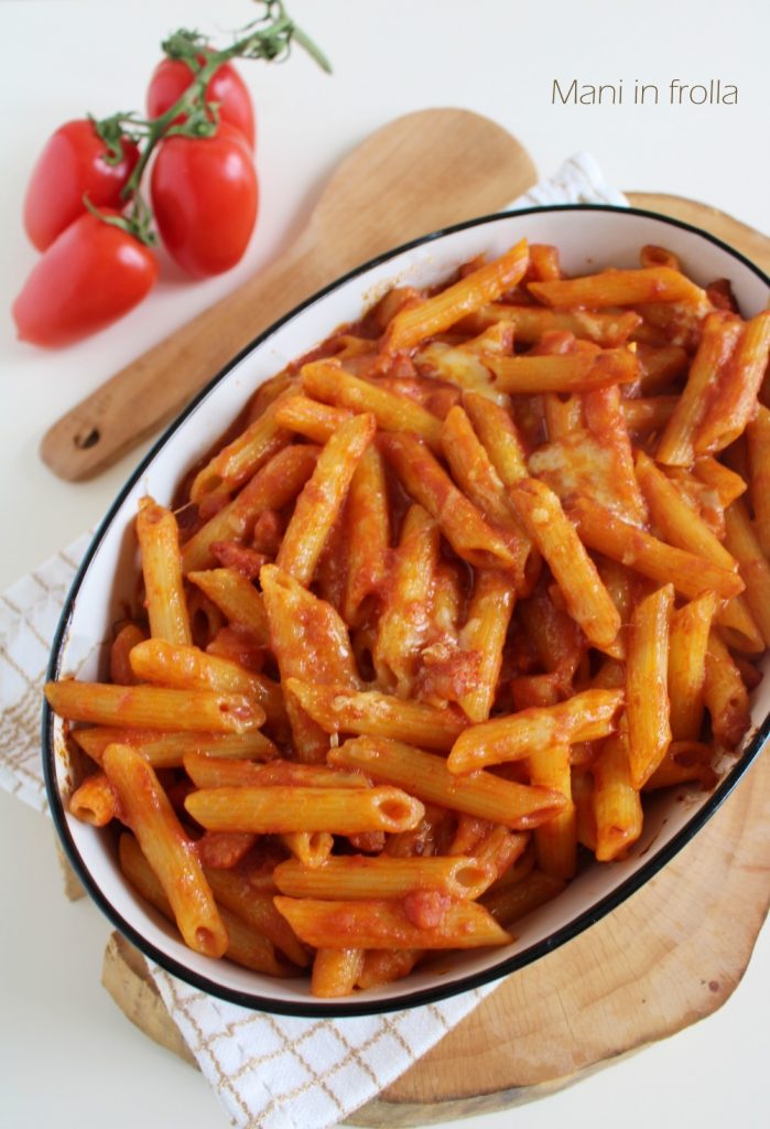 Penne mit Pancetta Pecorino und Scamorza