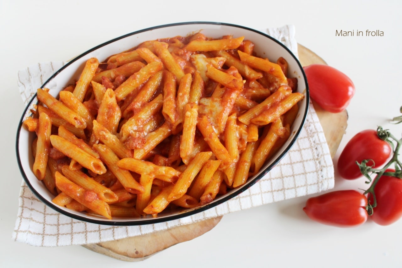 Penne mit Pancetta Pecorino und Scamorza