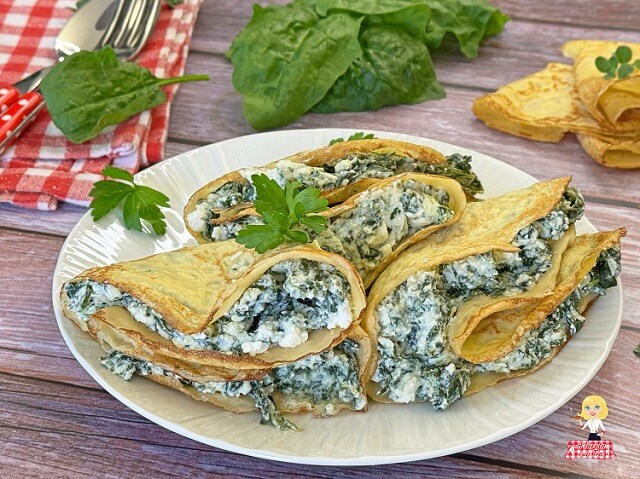 CREPES (Pfannkuchen) SPINAT und BESCHAMELLE