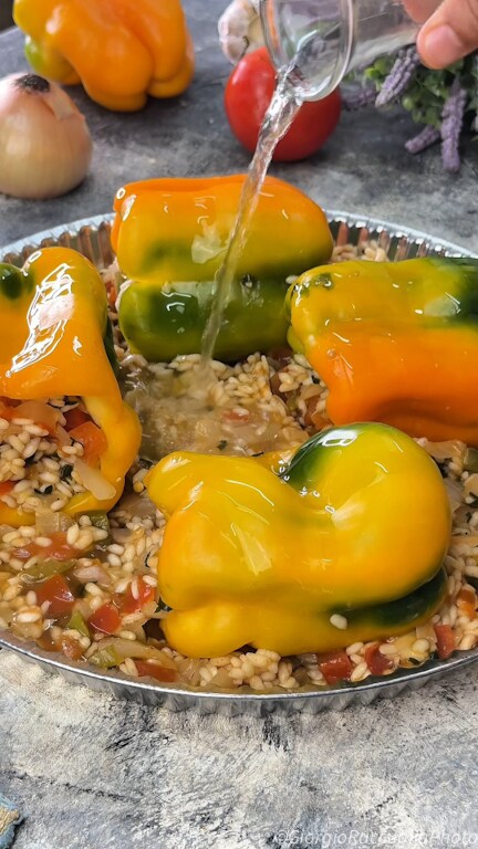Gefüllte Paprika mit Reis