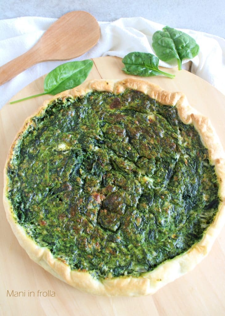 Herzhafte Torte mit Spinat und Stracchino