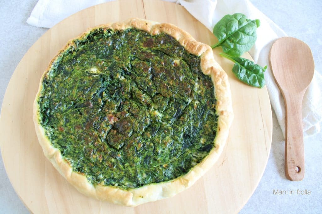 Herzhafte Torte mit Spinat und Stracchino