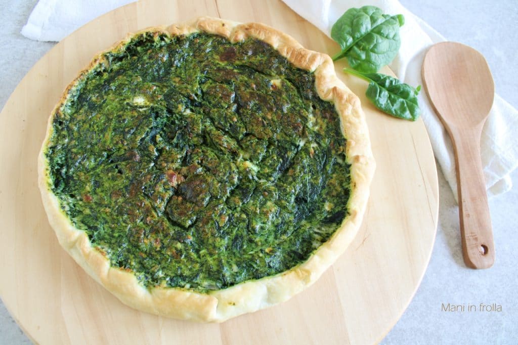 Herzhafte Torte mit Spinat und Stracchino