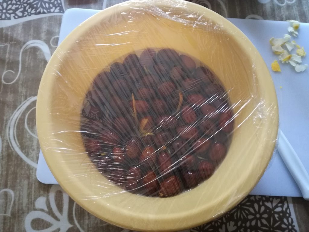 datteln unter grappa mit folie