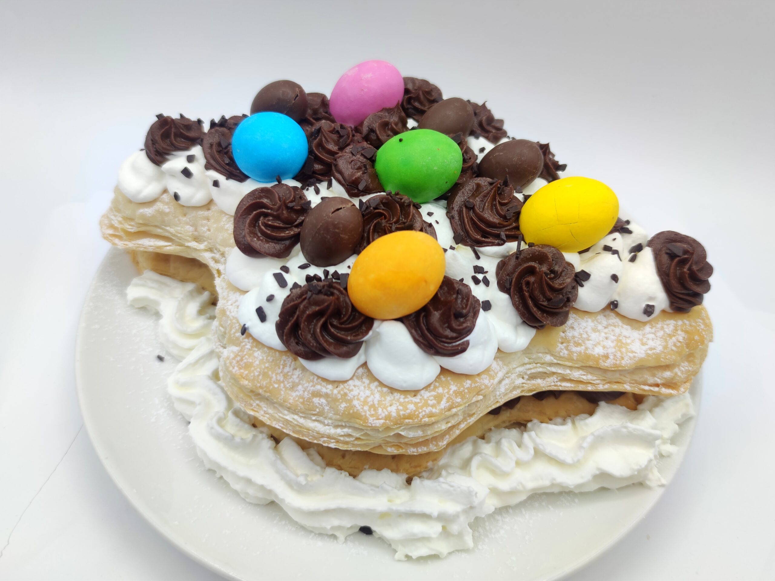 Colomba Millefoglie Sahne und Schokolade