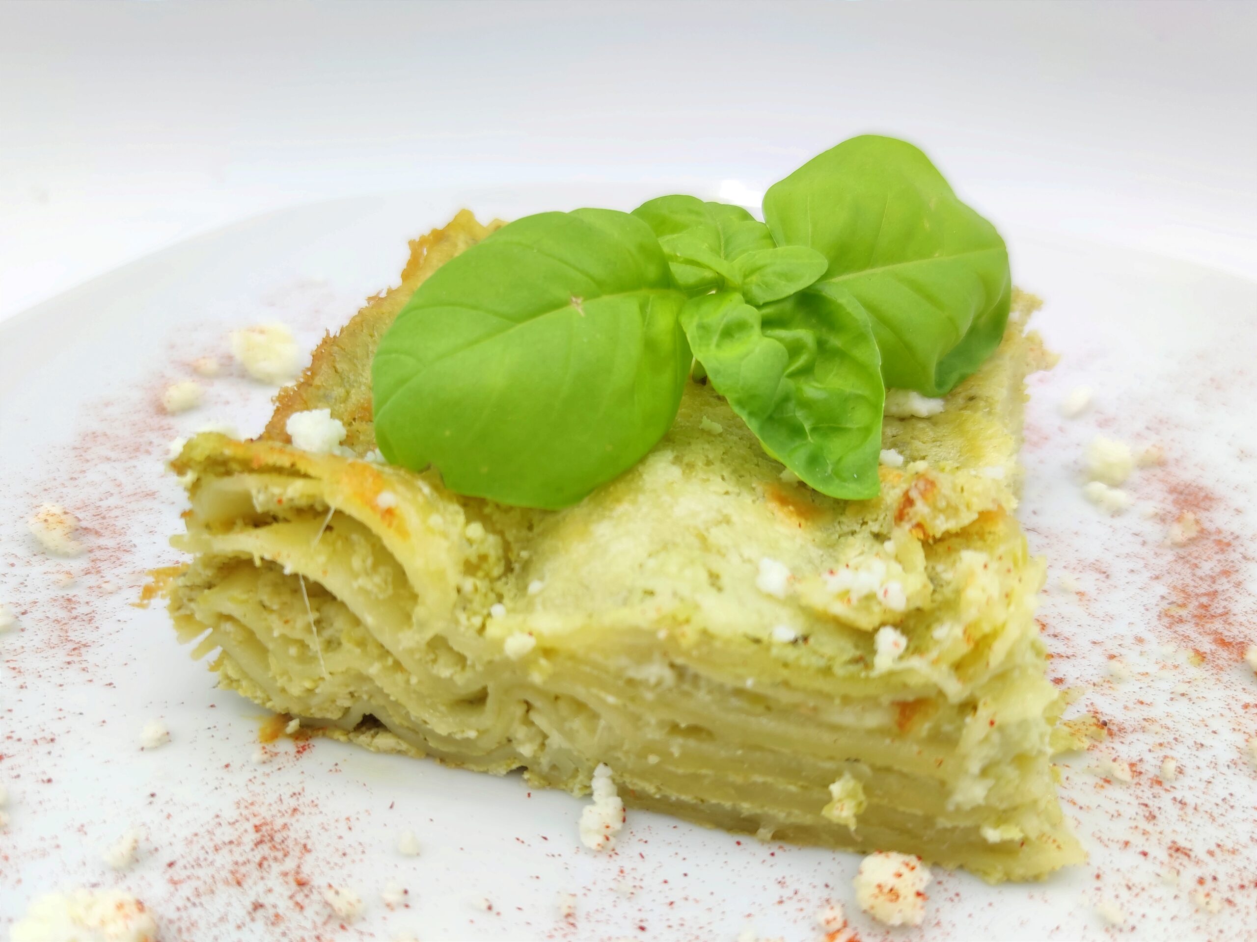 Lasagne mit Pesto und Ricotta