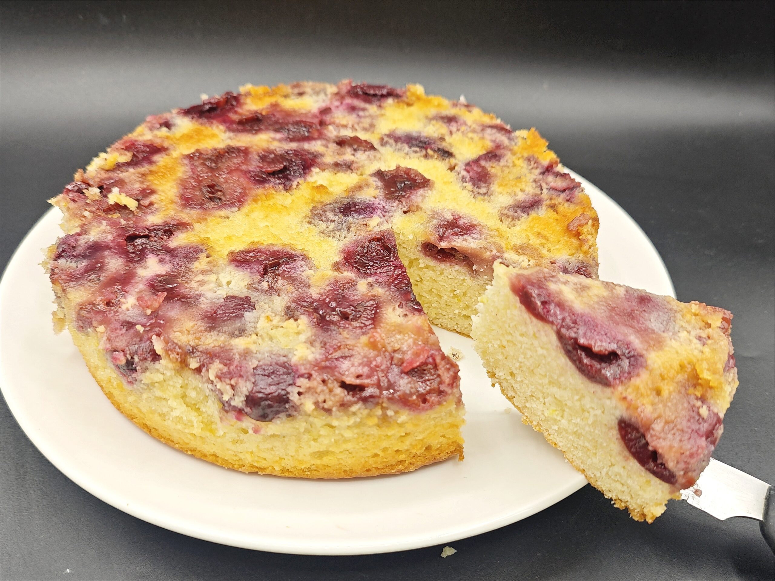 Umgedrehter Kirschkuchen 📌 ohne Eier