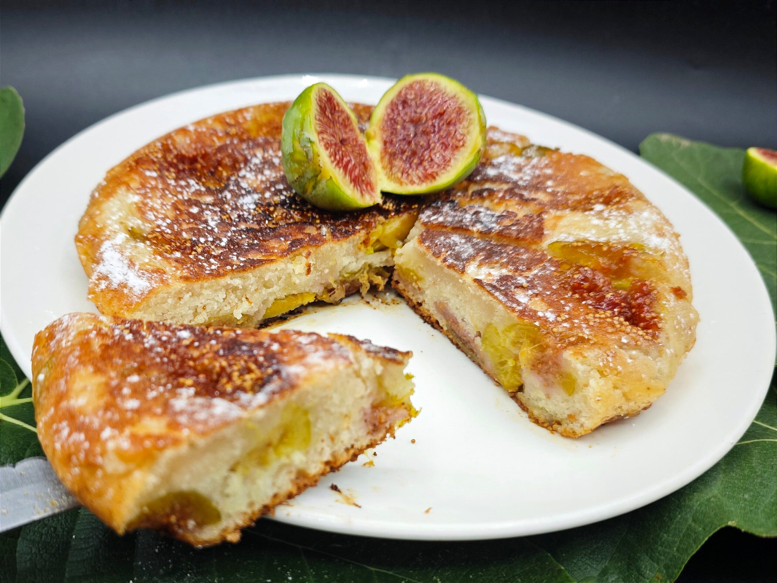 Feigenkuchen in der Pfanne ohne Eier