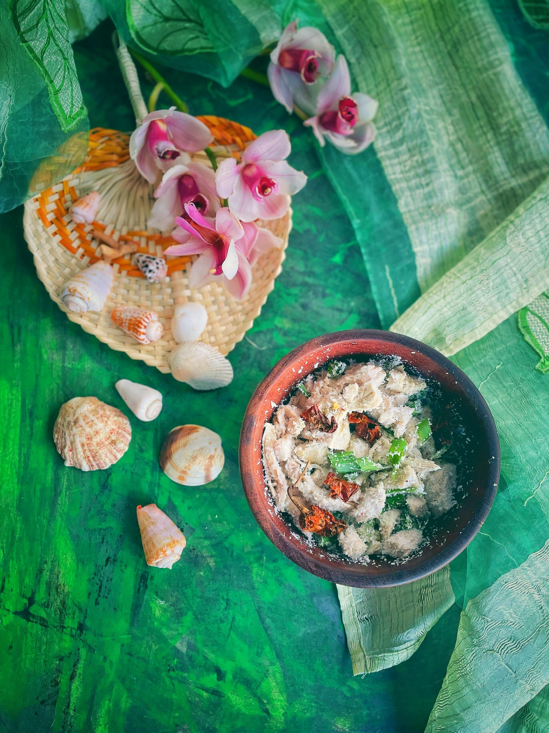 Kelaguen mannok, Hühnchensalat aus Guam