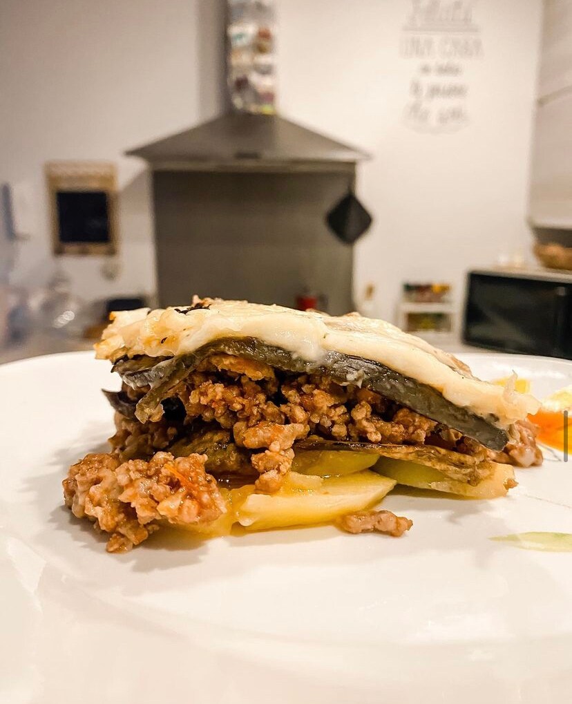 Leichte griechische Moussaka