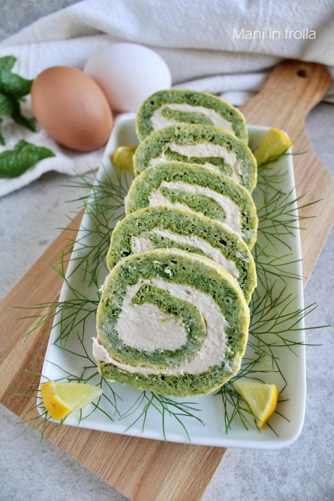 Rolle mit Spinat und Thunfischmousse