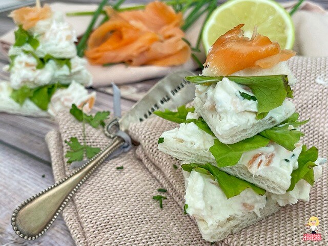 Weihnachtsbaum-Sandwiches als Vorspeisen zu Weihnachten