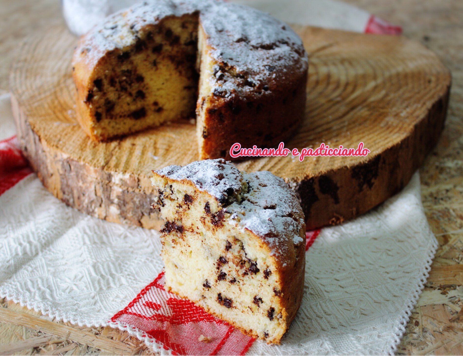 Kuchen “5 Minuten” Ricotta und Schokostücke