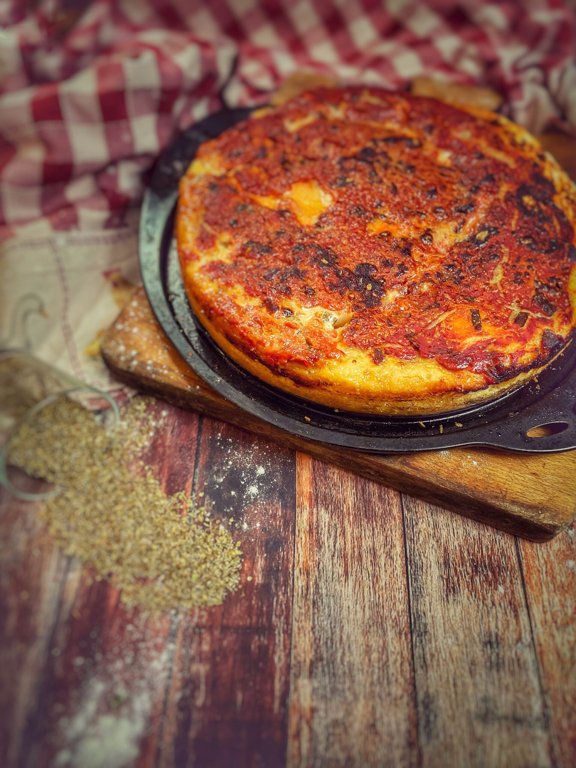 Stuffed Pizza, die gefüllte amerikanische Pizza