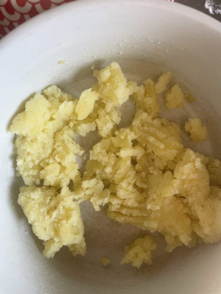 zerdrückte Kartoffeln
