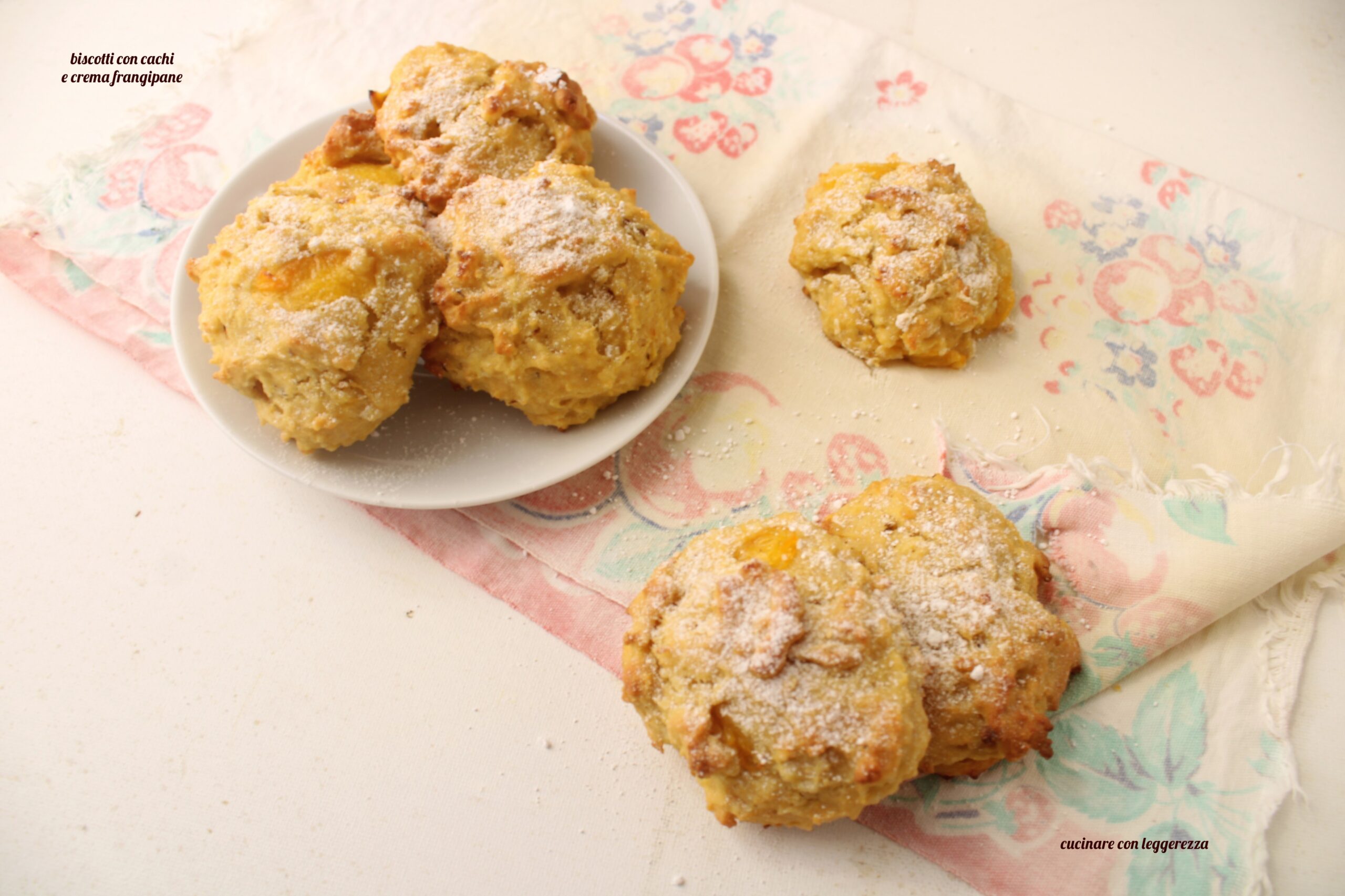 Kekse mit Kakis und Frangipane-Creme