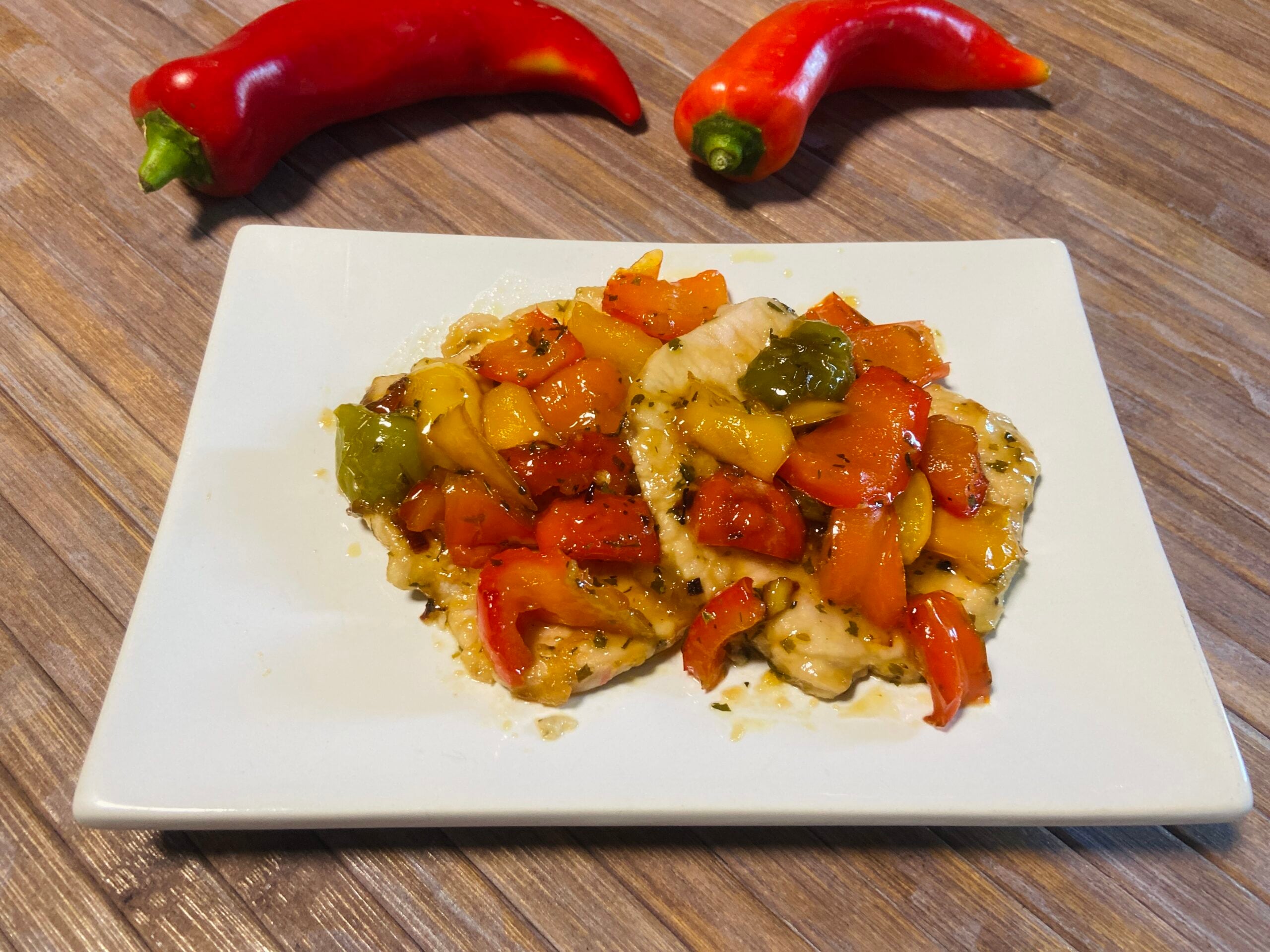 Schnitzel mit Paprika in süß-saurer Soße