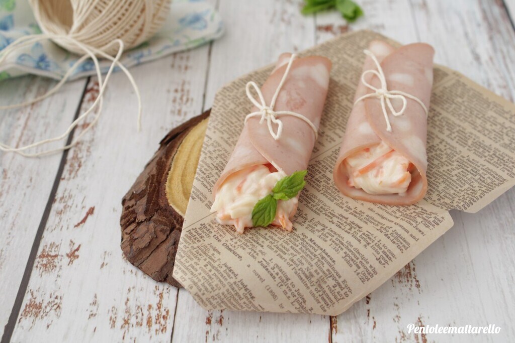 Mortadella-Röllchen