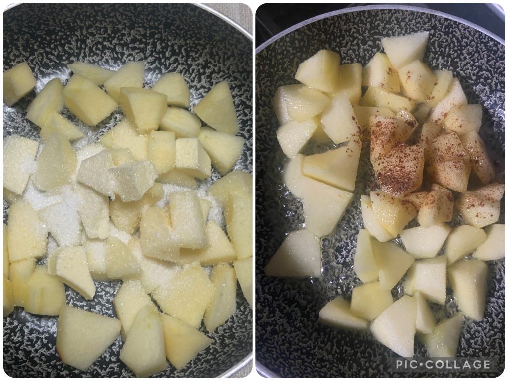 Apfel in der Pfanne