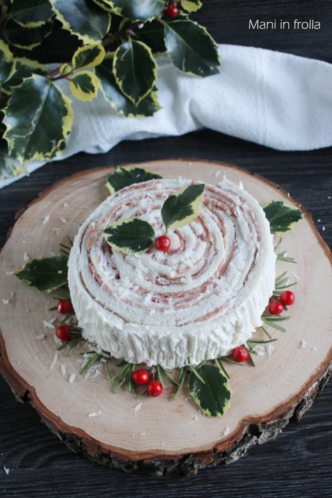 Herzhafter Weihnachtsbaumstamm