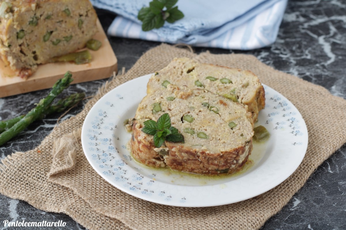 Hackbraten mit Spargel