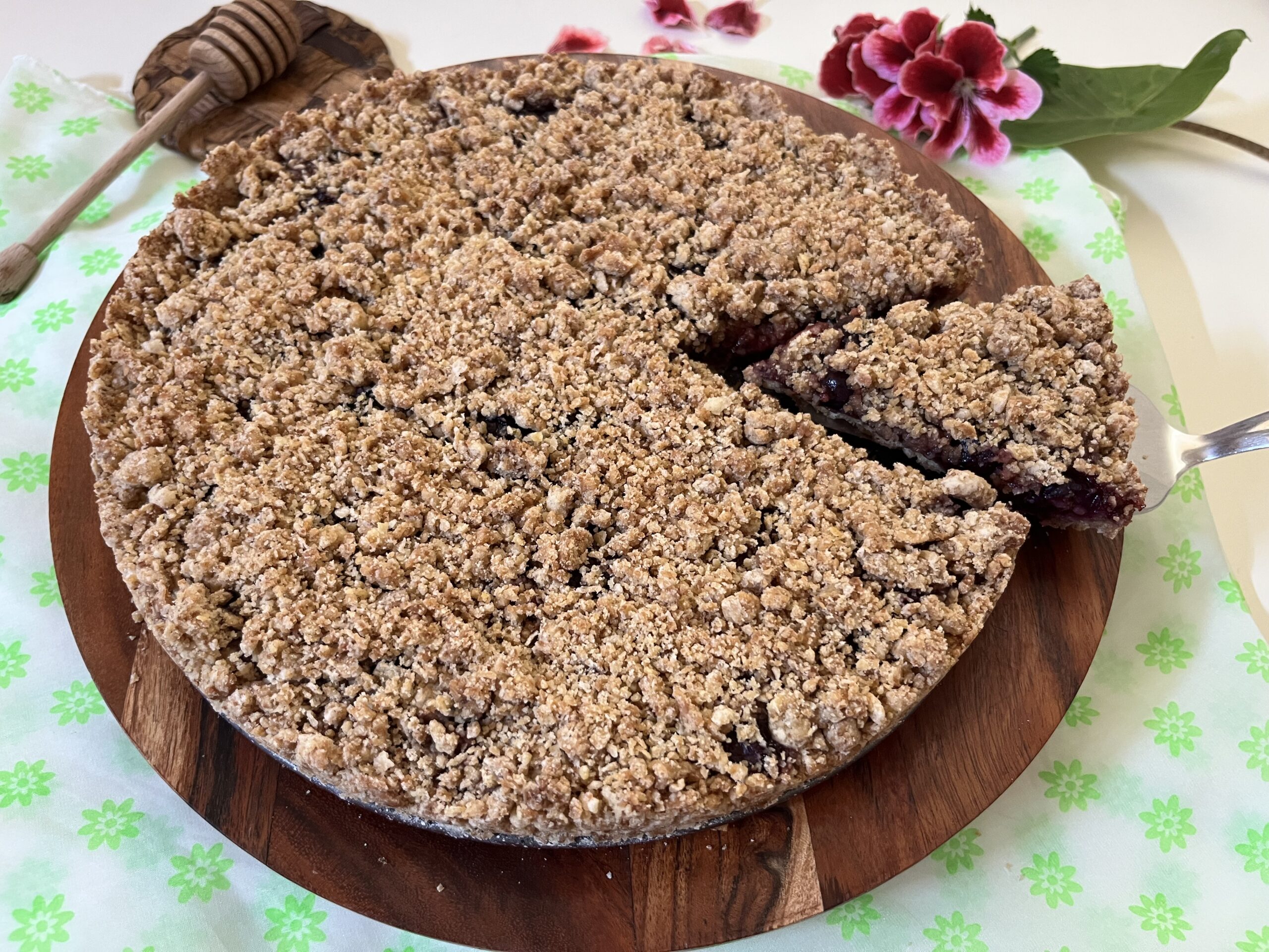 Sbrisolona mit Heidelbeeren