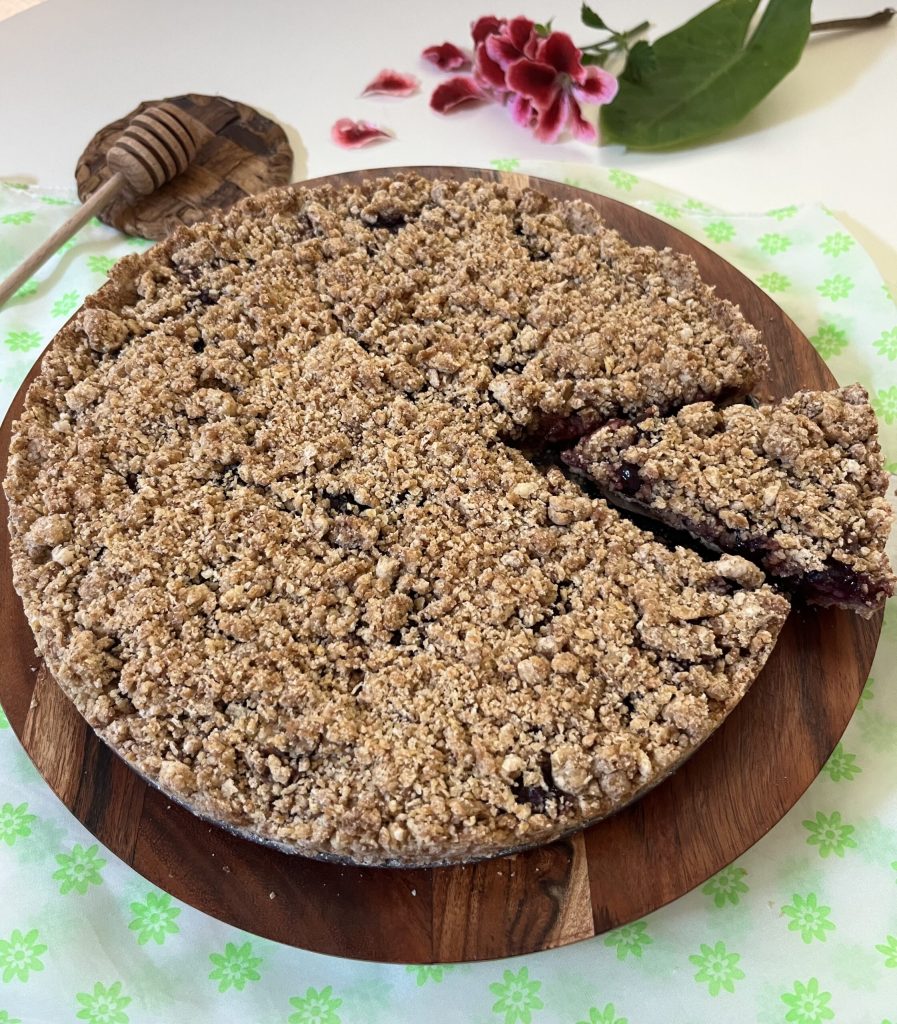 Sbrisolona mit Heidelbeeren