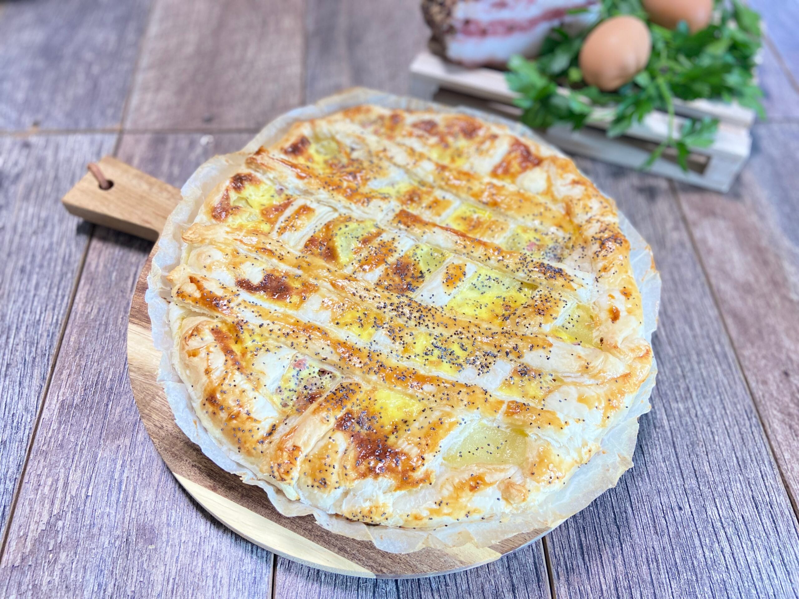 Herzhafte Tarte nach Carbonara-Art
