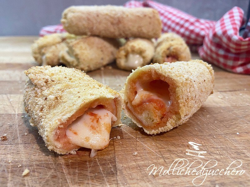 Toastrollen aus Toastbrot in der Heißluftfritteuse