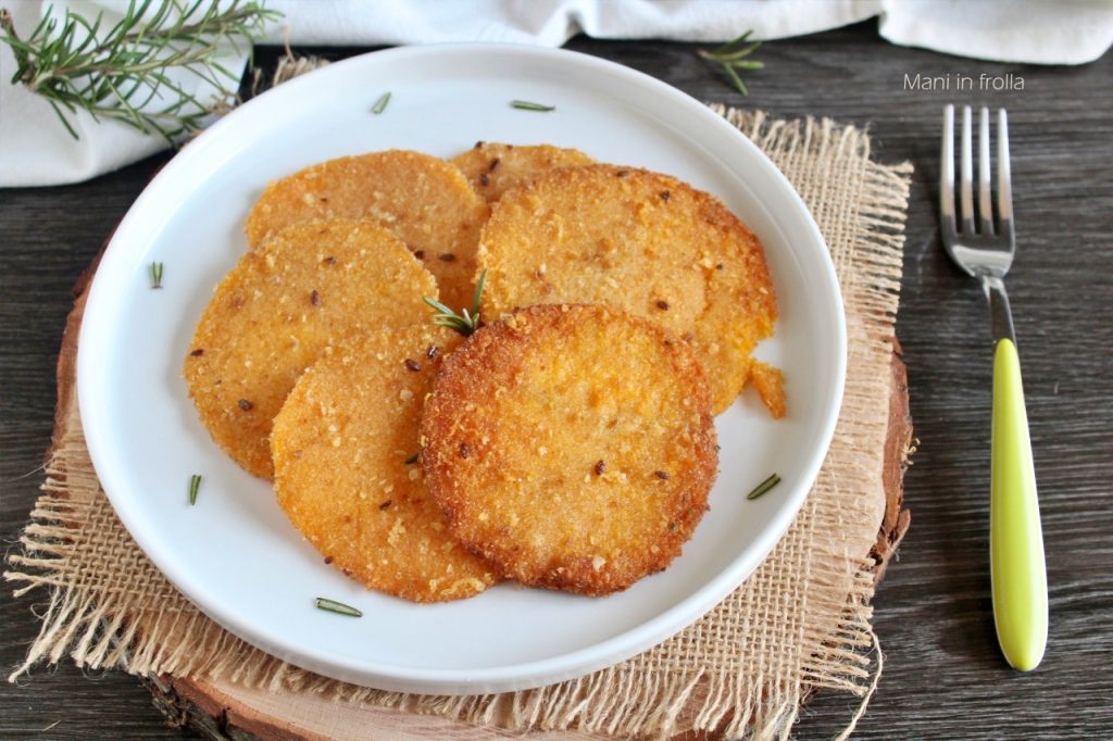 Panierte Kürbisscheiben