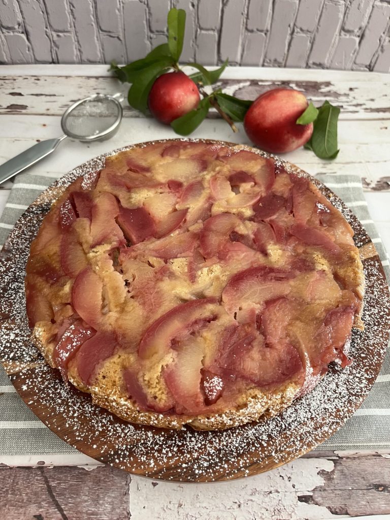 Pfirsich-Upside-Down-Kuchen