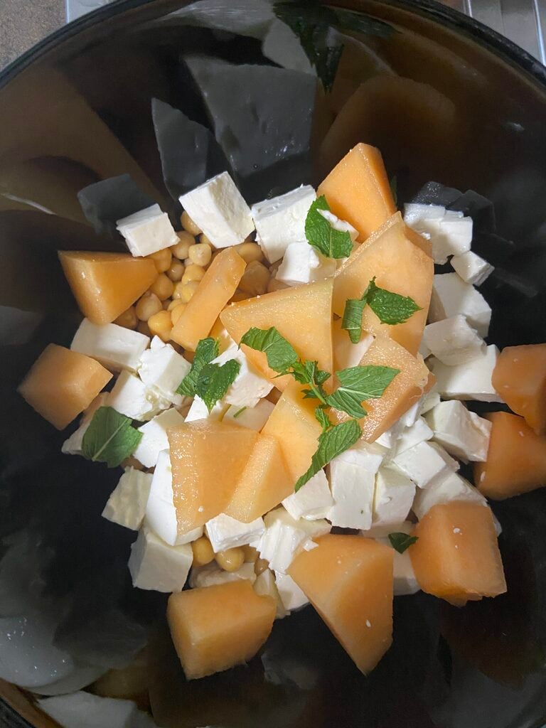 insalata di ceci e melone
