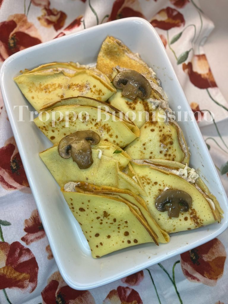 Pfannkuchen mit Pilzcreme