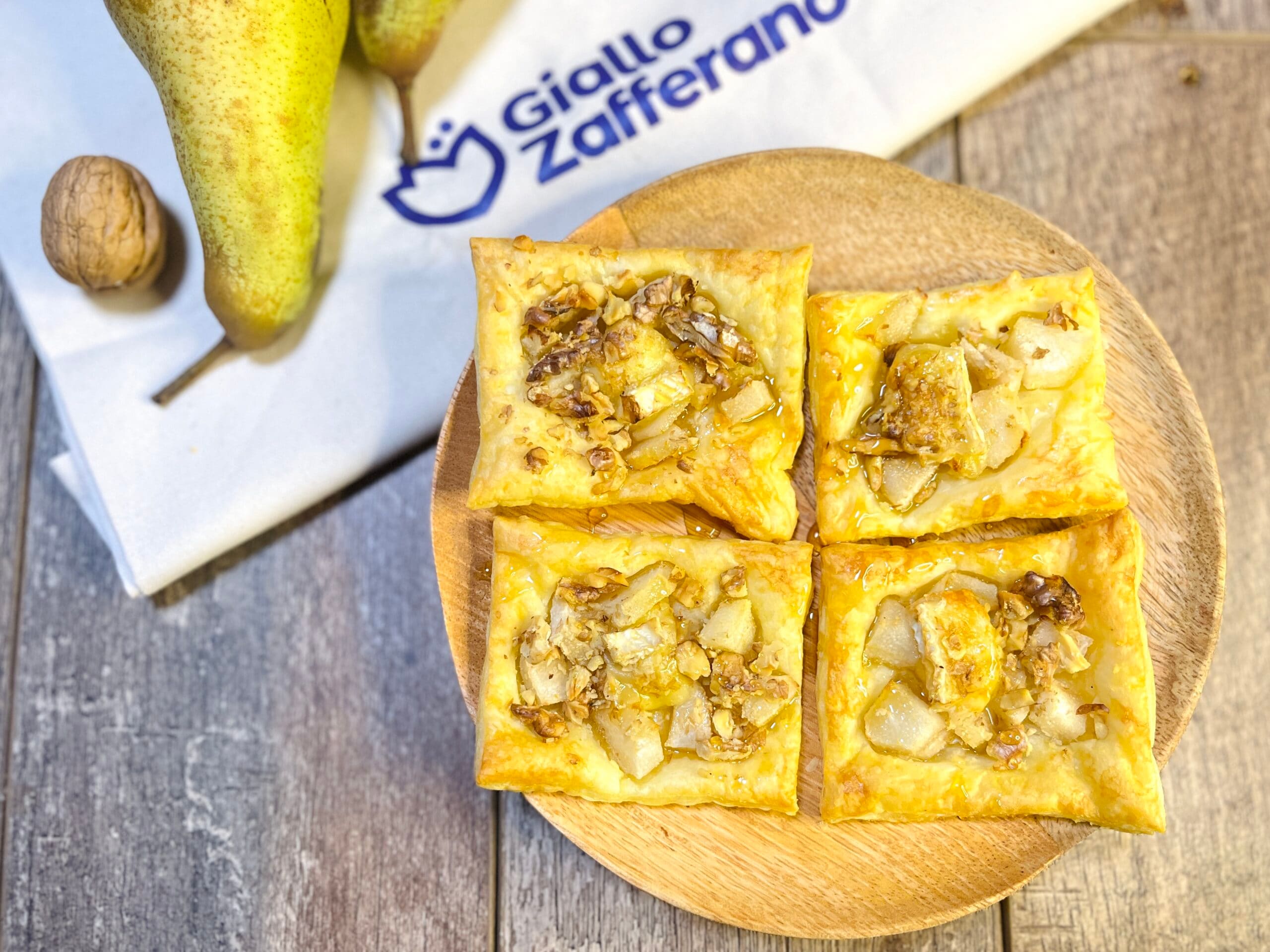 Blätterteig mit Birnen und Brie im Luftfritteuse