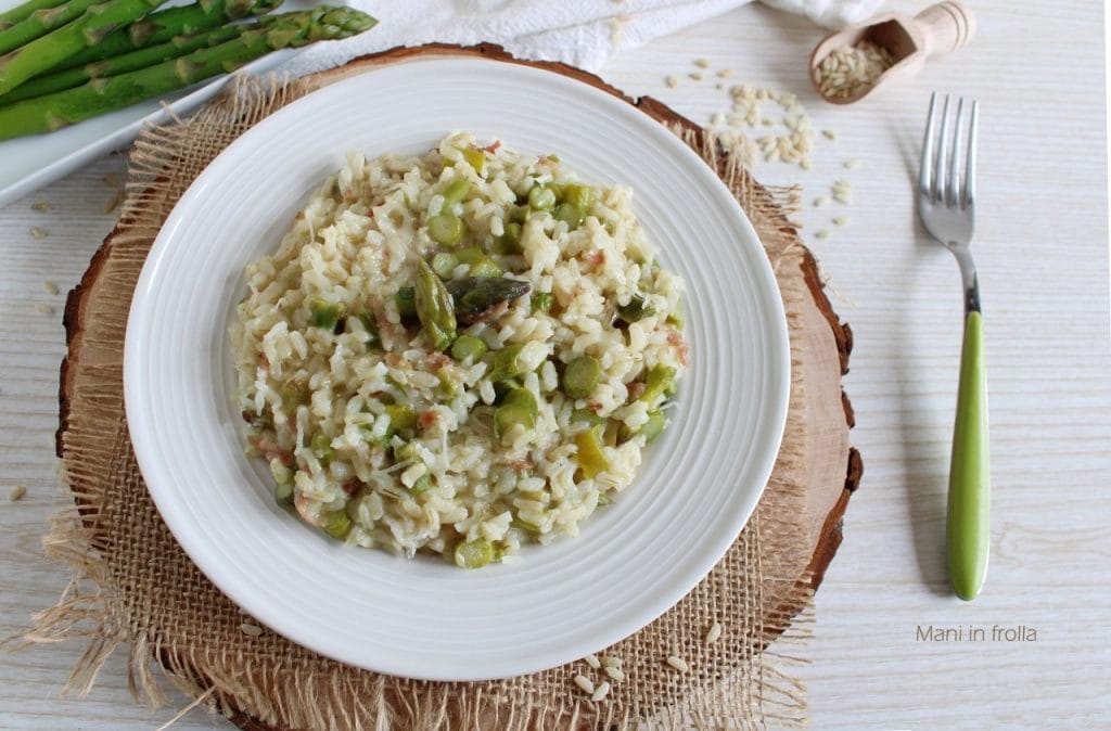 Risotto mit Spargel und Speck