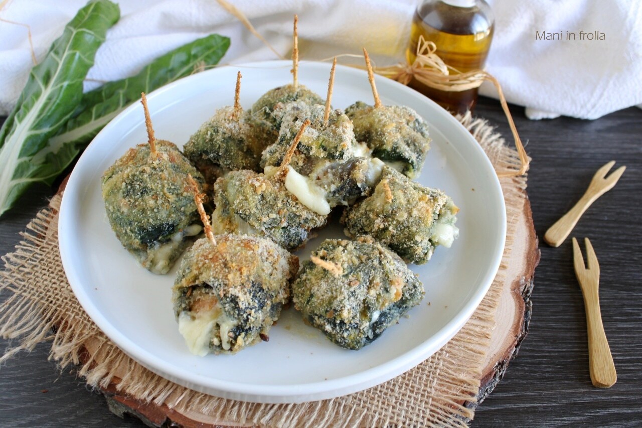 Mangold-Rouladen mit Schinken und Käse