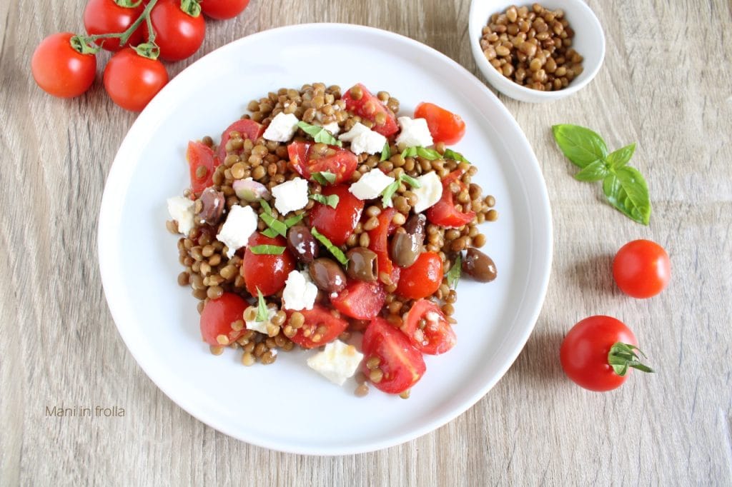 Linsensalat mit Kirschtomaten
