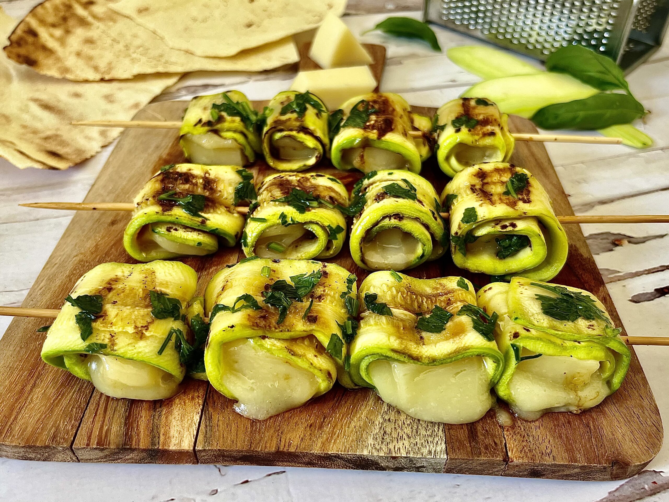 Zucchini-Spieße