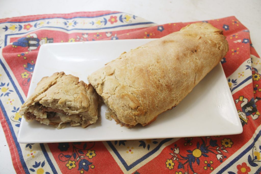 Gerollte Pizza