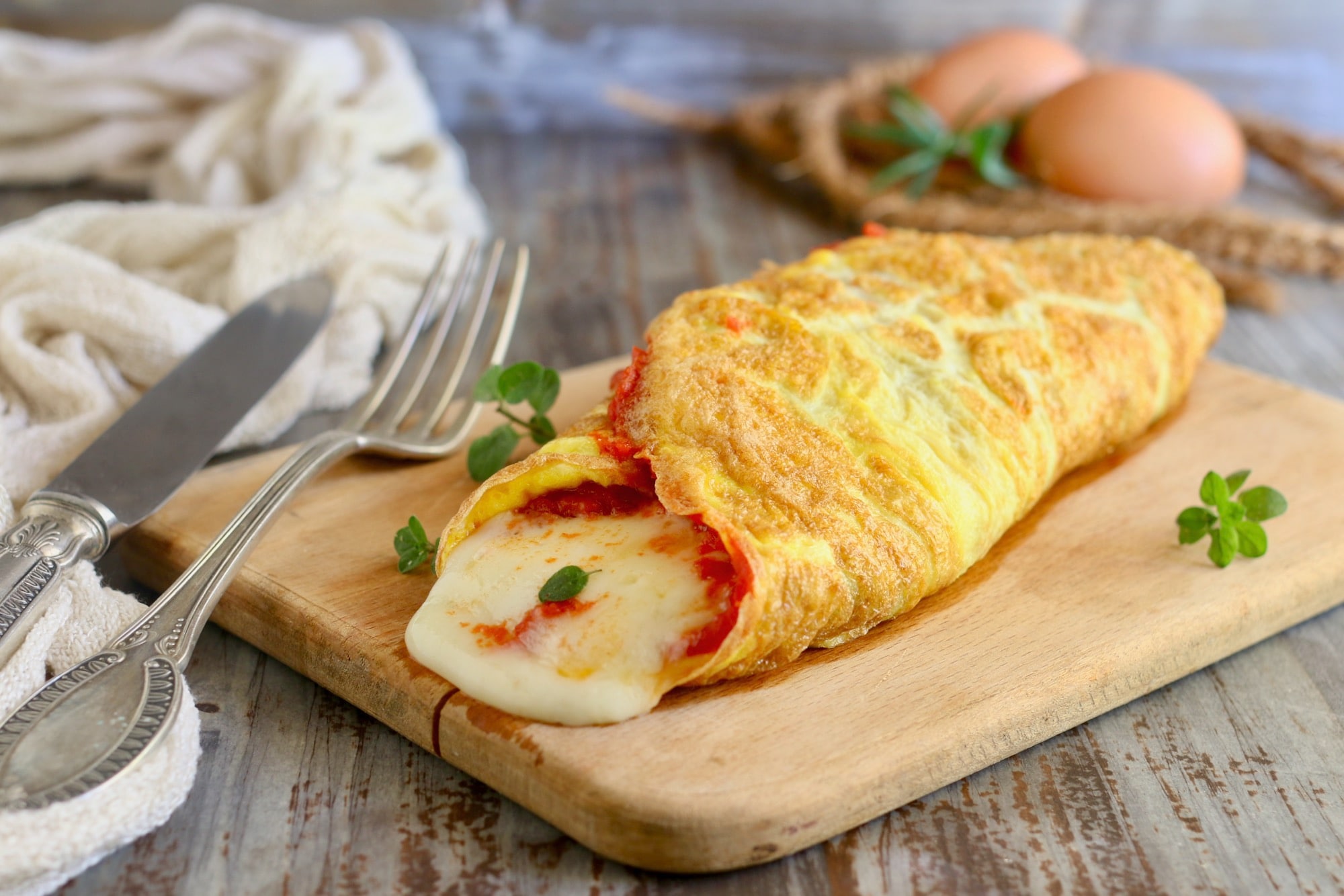 Pizza-Rolle-Omelett