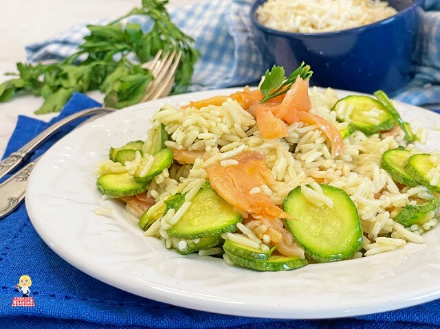 Reis-SALAT mit LACHS
