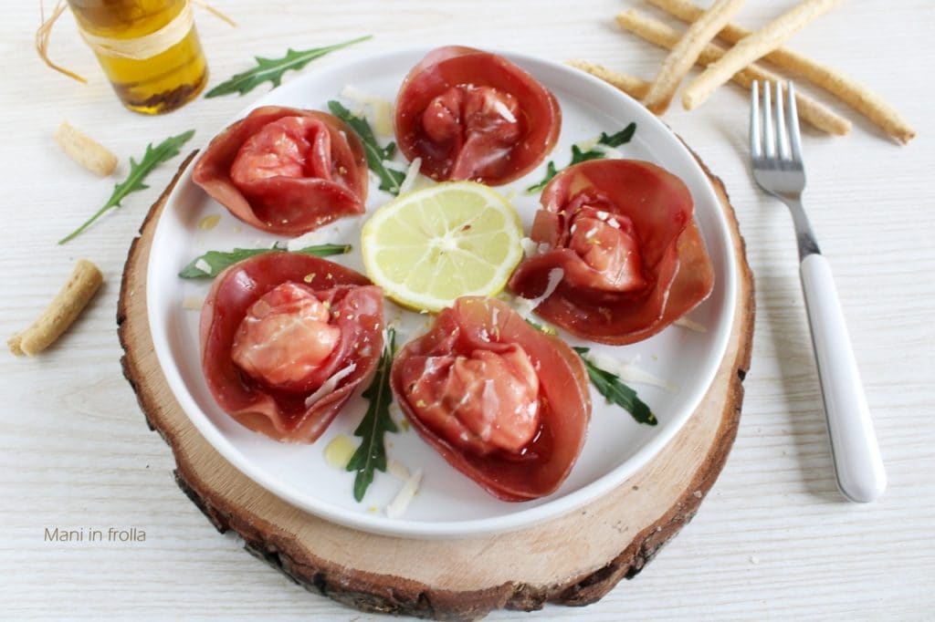 Tortelli di Bresaola gefüllt mit Käse