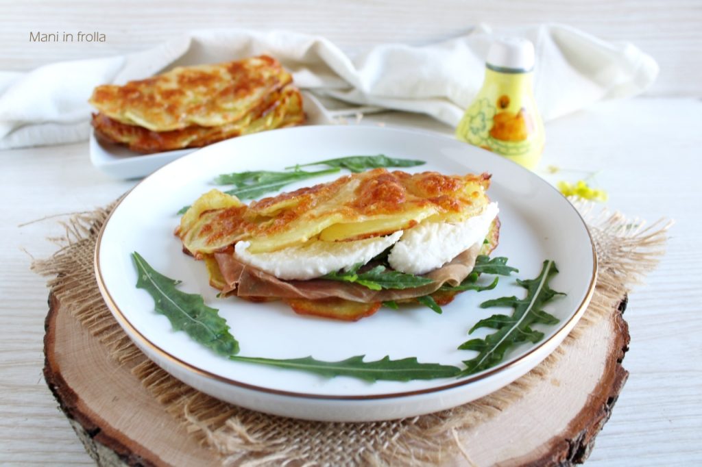 Fake Kartoffelpfannkuchen gefüllt