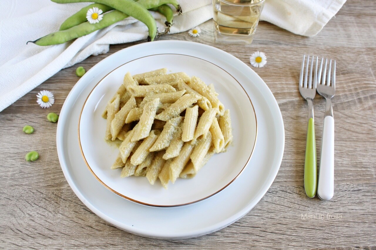 Pasta mit Fava-Bohnen-Pesto