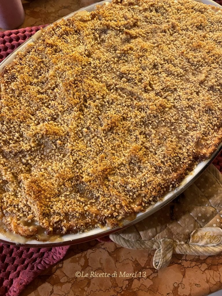 Im Ofen gebackene Trofie mit Walnüssen, Speck und Provola